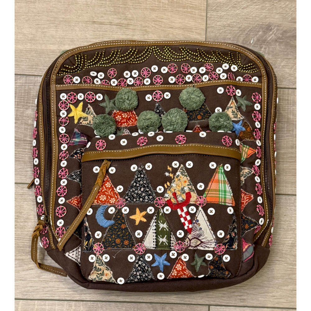 FREE PEOPLE WE THE FREE X THE FALLS BEXLEY EMBELLISHED EMBROIDERED BACKPACK BAG - Picture 6 of 13